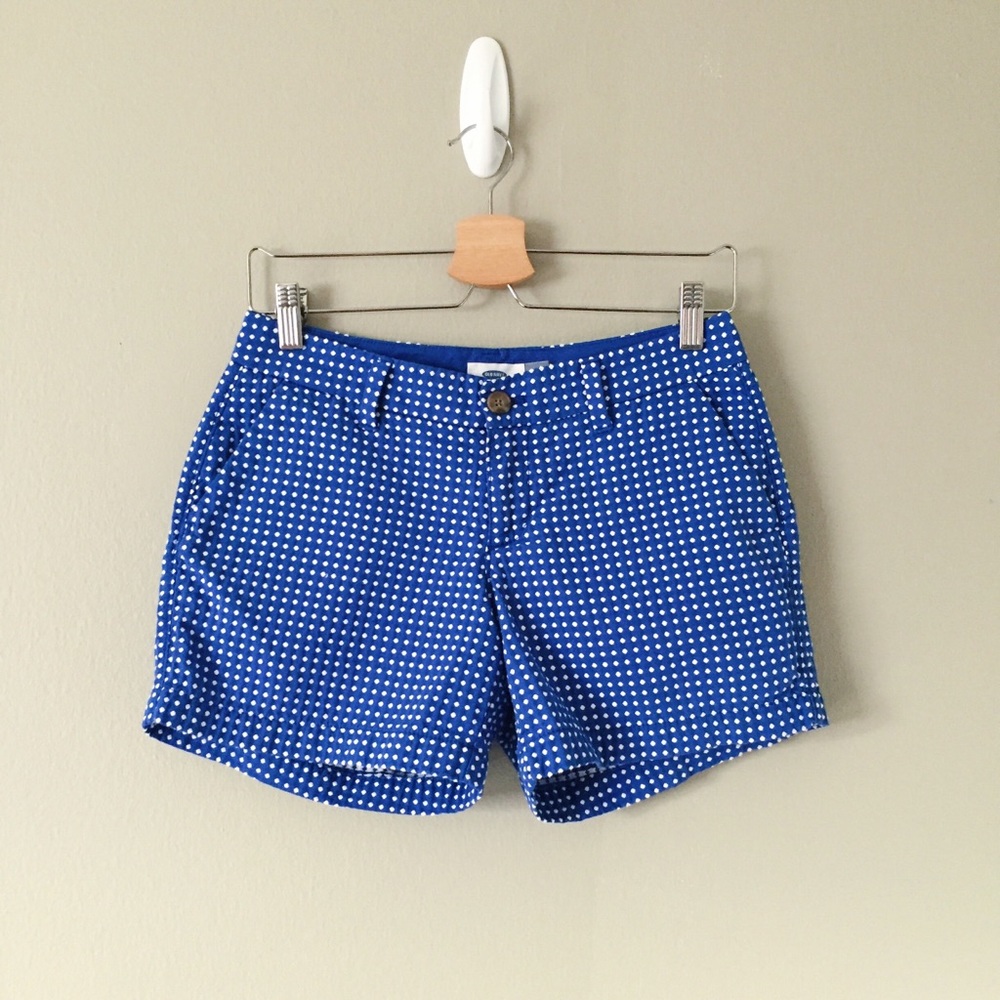 Old Navy Blue & White Polka Dot Shorts
